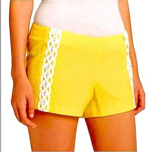 Lilly Pulitzer Shorts Yellow EUC Size 0